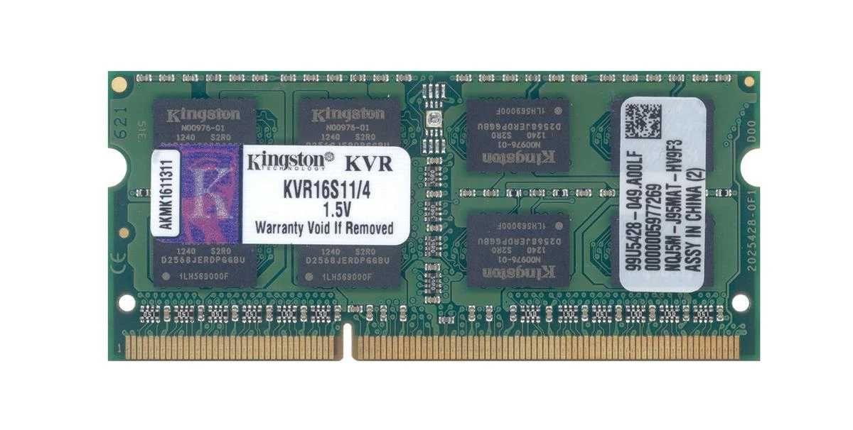 4GB DDR3-RAM PC3-12800S Kingston KVR16S11/4