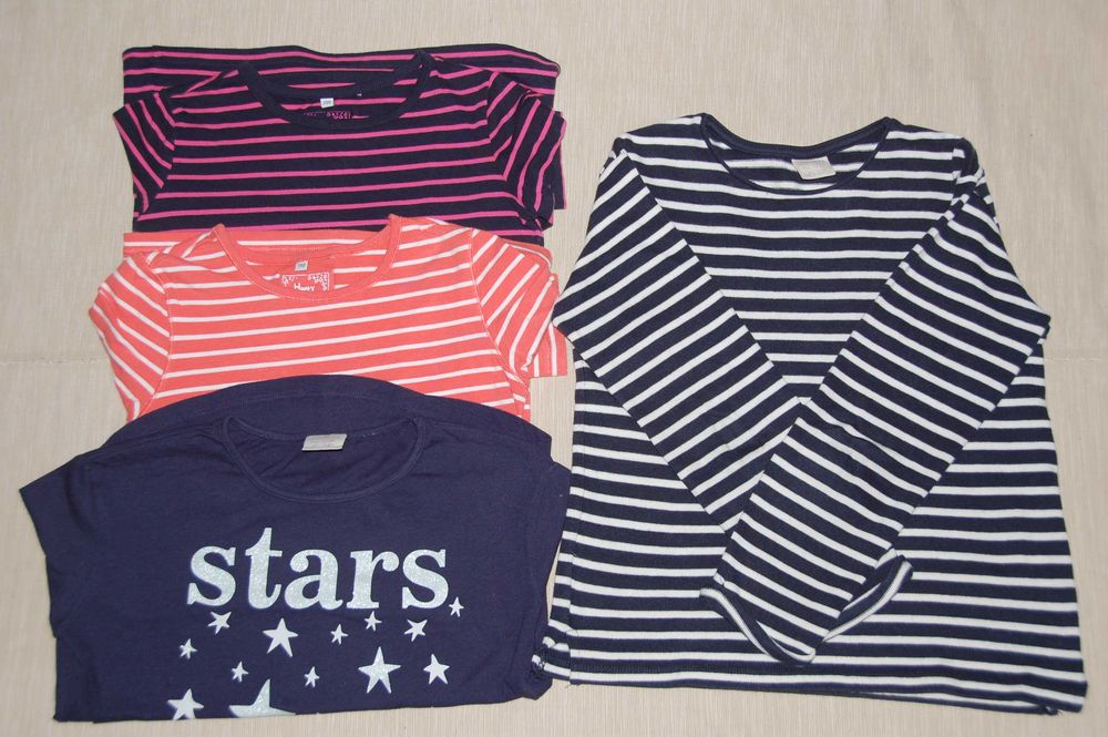 paka ubrań, rozm. 140 (12 elementów), dziewczynka