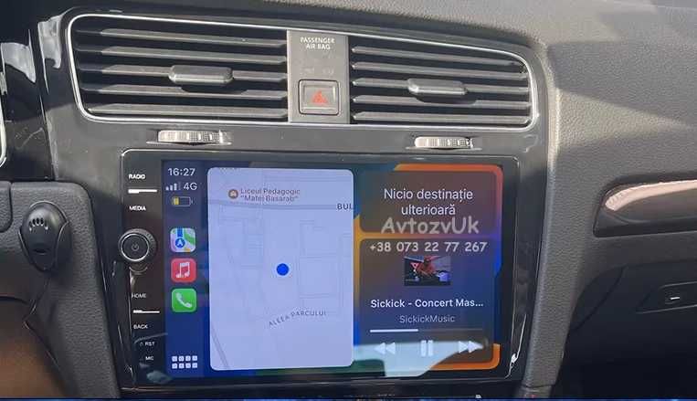 Android GOLF 7 Volkswagen Гольф VW Tesla 2 дин GPS CarPlay Магнитола