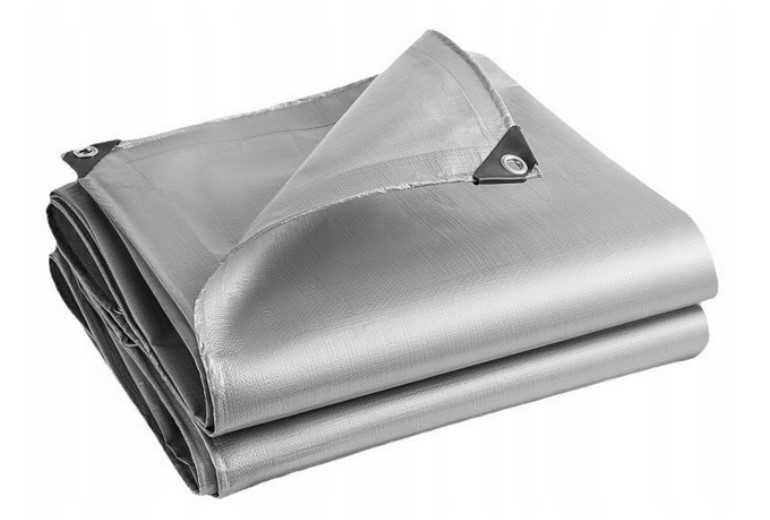 PLANDEKA 3x7 Wzmacniana Srebrna WODOODPORNA Gruba MOCNA Okryciowa UV