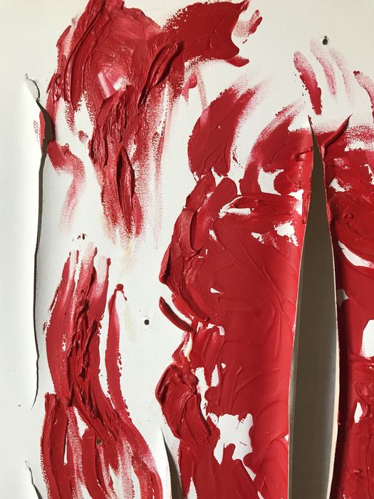 Інтер‘єрна абстрактна картина акрилом і олійною фарбою, 60 х 80 см