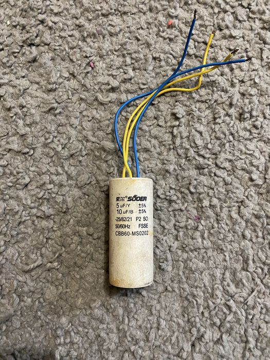 Конденсатор пусковий спарений 10+5mkF CBB60-MS0202 50/60Hz FSSE