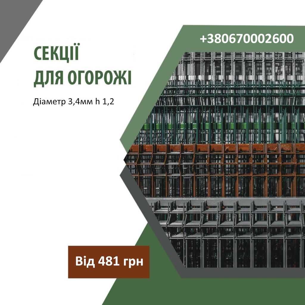 Секційна огорожа, сітка