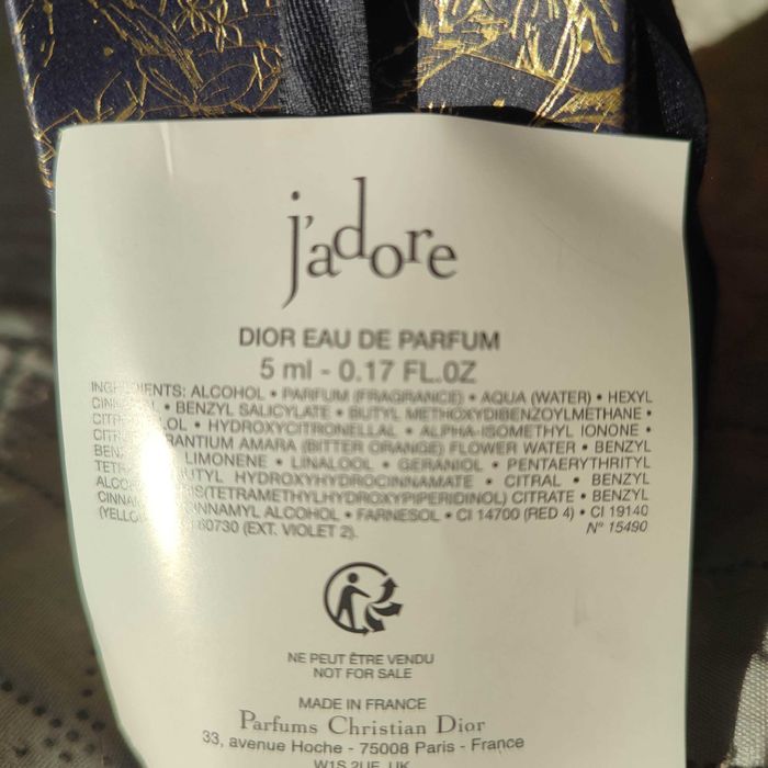 Perfumy J'adore Dior Eau de parfum 5 ml w limitowanym opakowaniu
