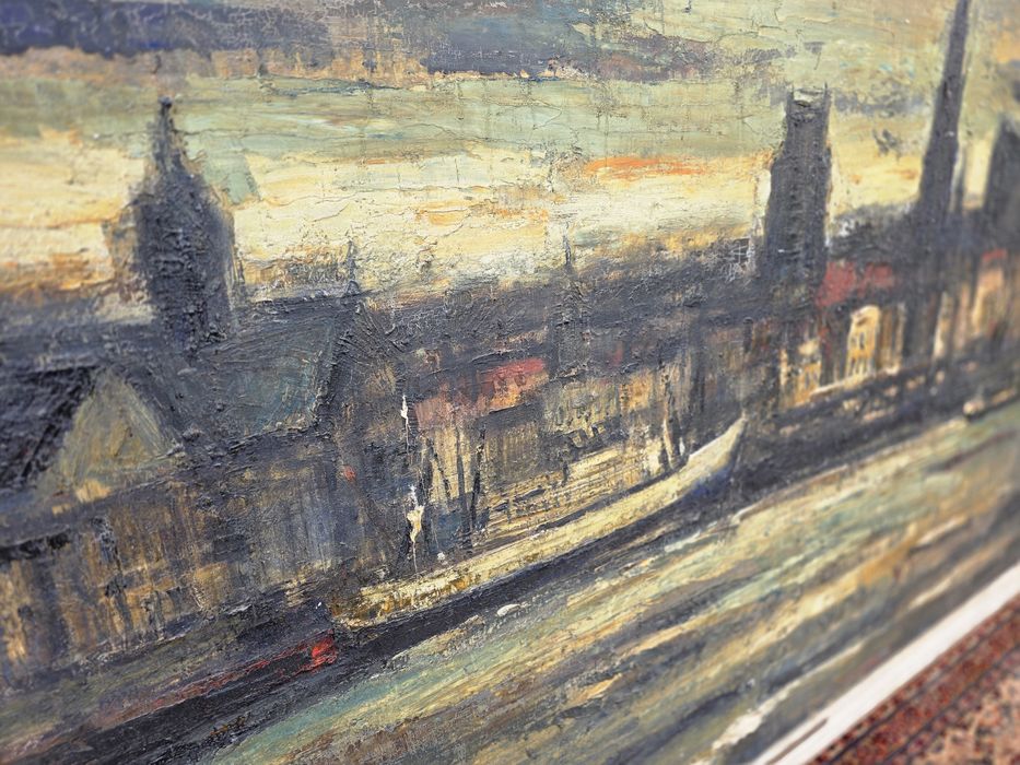 Olbrzymi obraz malowany 252x123cm Jacques Delvaux #1980 Stylowy Węgrów