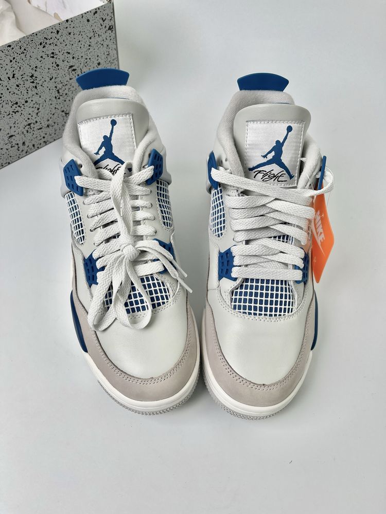 Оригинал Nike Air Jordan 4 Retro Military Blue ((FV5029 141) белие
