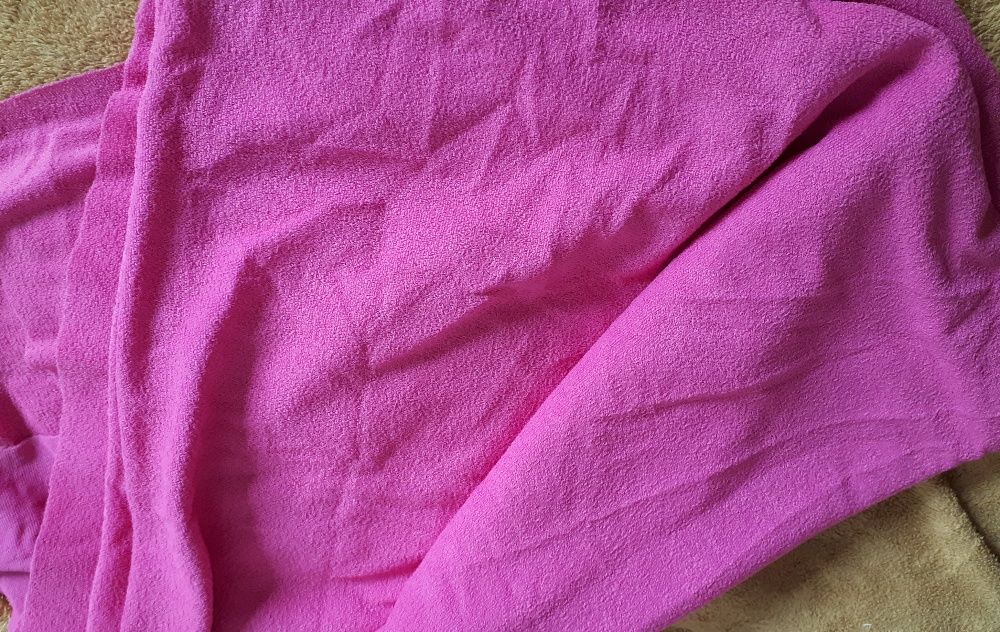kupon materiału 170/240 tkanina na sukienkę podomkę szlafrok różowy