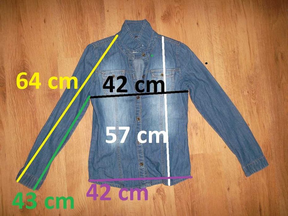 koszula jeans dziewczęca rozmiar 152-158