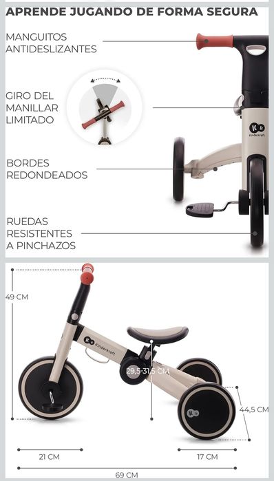 Kinderkraft 4Trike - triciclo + bicicleta
