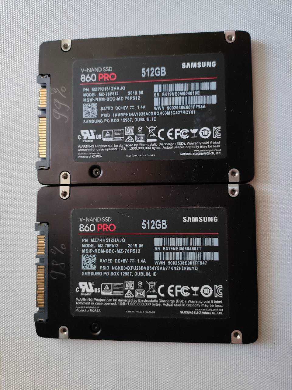 SSD накопичувачі Samsung 860 PRO 512 GB (MZ-76P512BW)