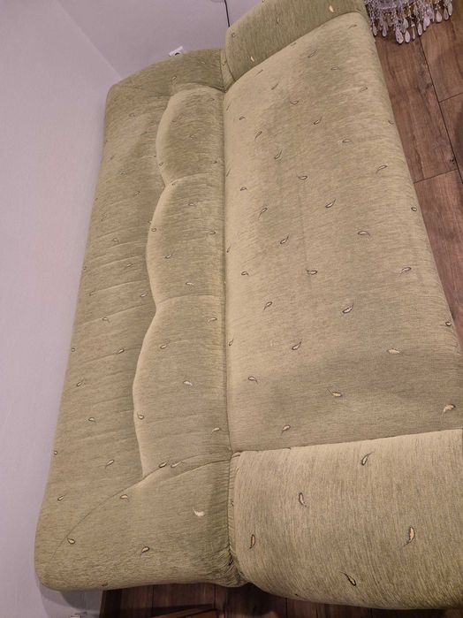 zestaw łóżko, kanapa, sofa rozkładana do spania fotel  kolor zielony
