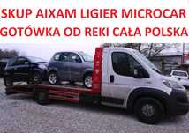 Skup Aixam Ligier Microcar Gotówka od ręki ZAPRASZAM