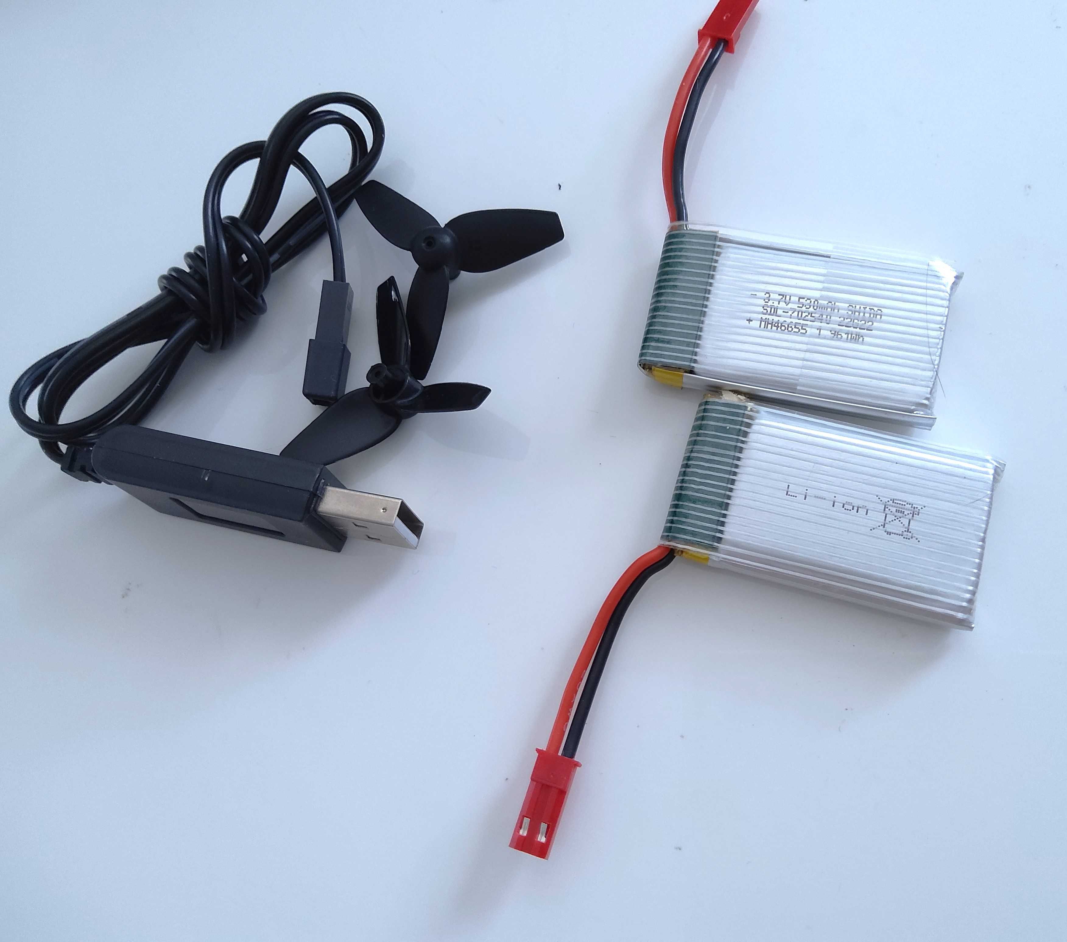 2 x Bateria Li - ion 3.7V 530mAh Shida + kabel do ładowania