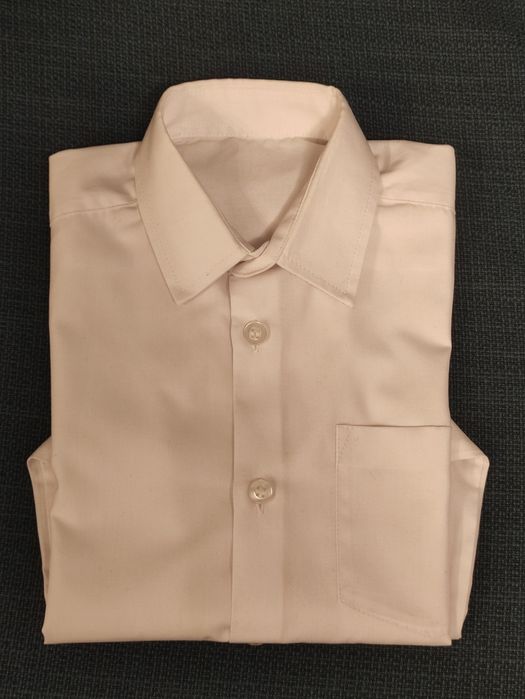 Koszula wizytowa biała - długi rękaw-104/110