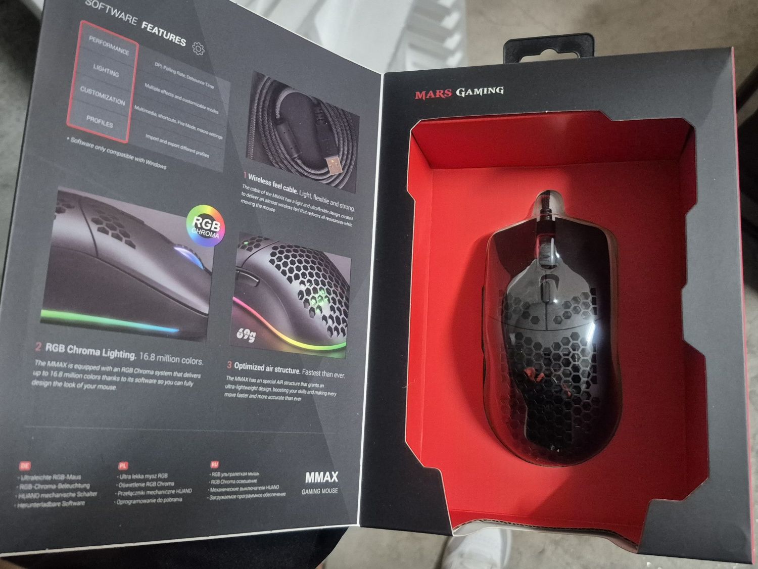 Rato Óptico Mars Gaming - Preto