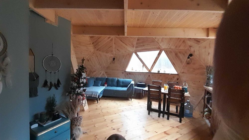 Kopuła całoroczna, glamping, domek letniskowy sala warsztatowa