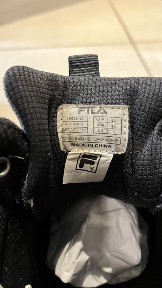 Buty sneakersy FILA ALPHA MID roz. 43, kol. czarny