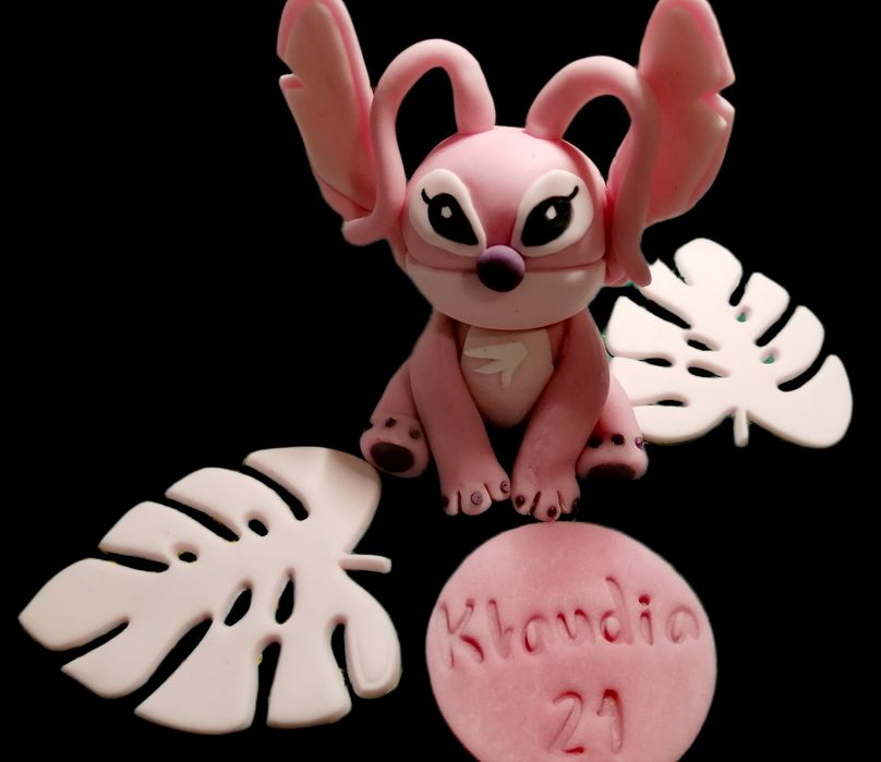 Angel na tort z bajki Lilo & Stitch masa cukrowa