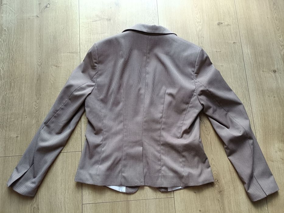 H&M marynarka damska brązowo czarna krata rozm 42 XL