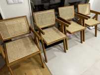 Conjunto cadeiras jantar em palhinha NOVAS estilo Sklum ou Kave Home