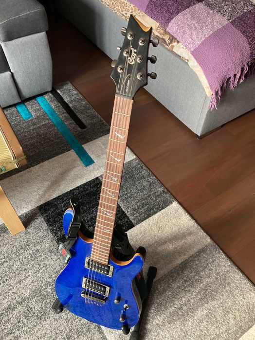Cort KX Custom Bright Blue Burst - gitara elektryczna