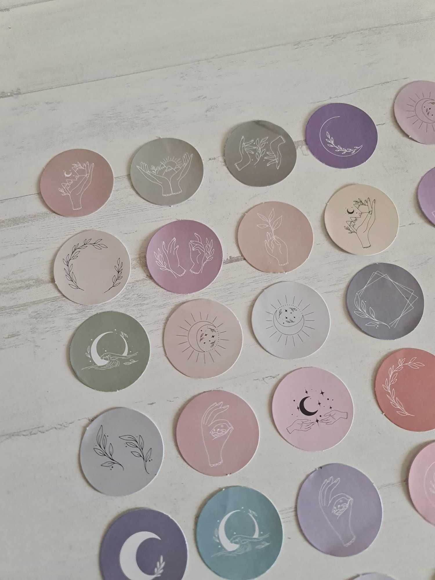 34 Autocolantes Espirituais Celestiais Lua Etiquetas Adesivas Stickers