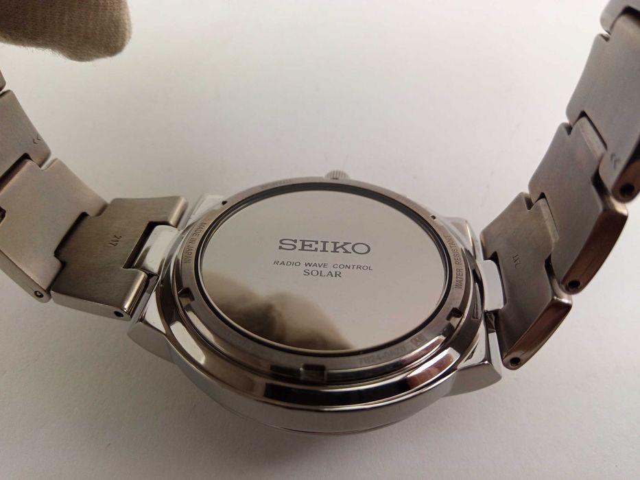 Титановые часы Seiko Solar SBTM203 - радиоконтроль, сапфир, Japan made