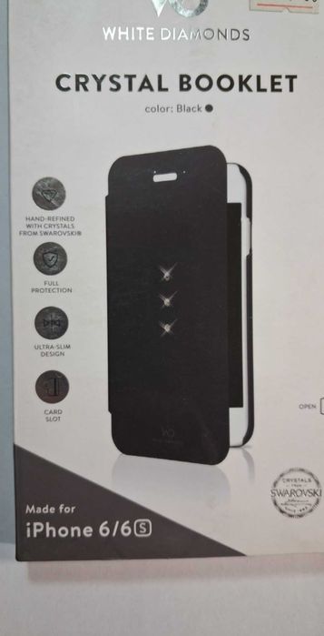 Etui z klapką White Diamonds Do Apple IPhone 6 6S kryształki SWAROVSKI