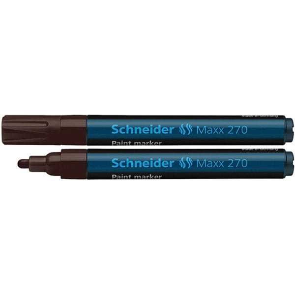 Marker olejowy permanentny SCHNEIDER Maxx 270 okrągły 1-3mm Brązowy