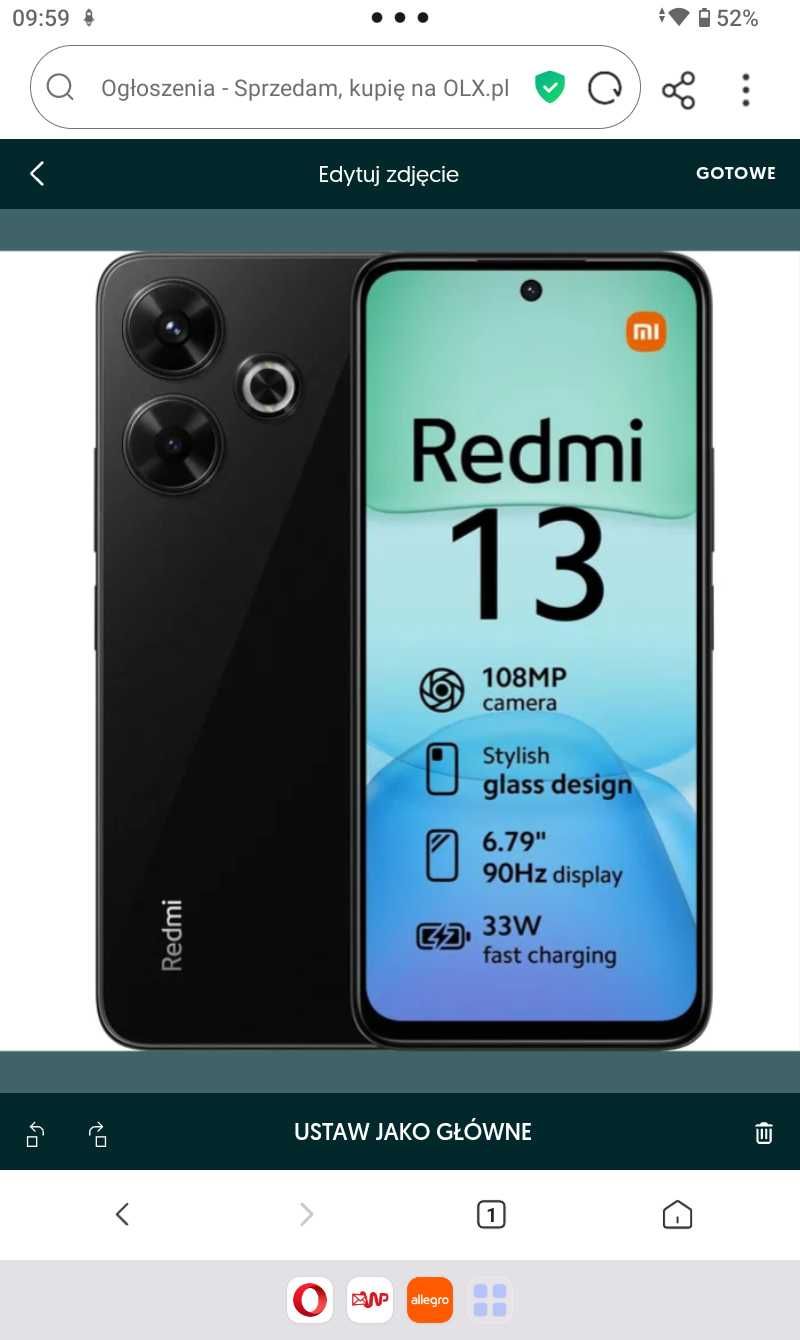SUPER Xiaomi redmi 13. Pamięć 8/256 gb
