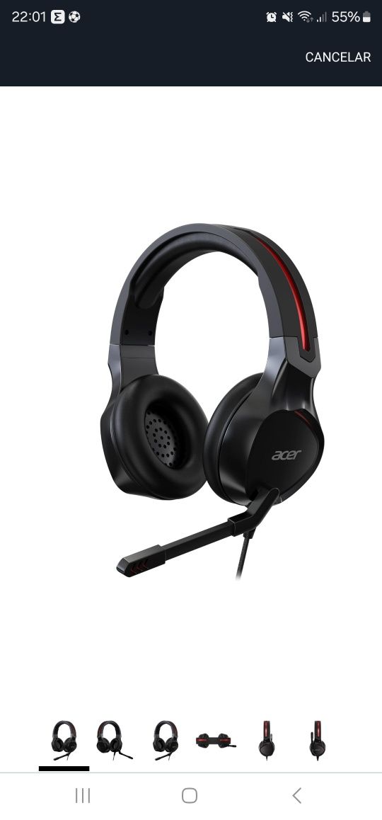Auscultadores Gamming Acer Nitro
