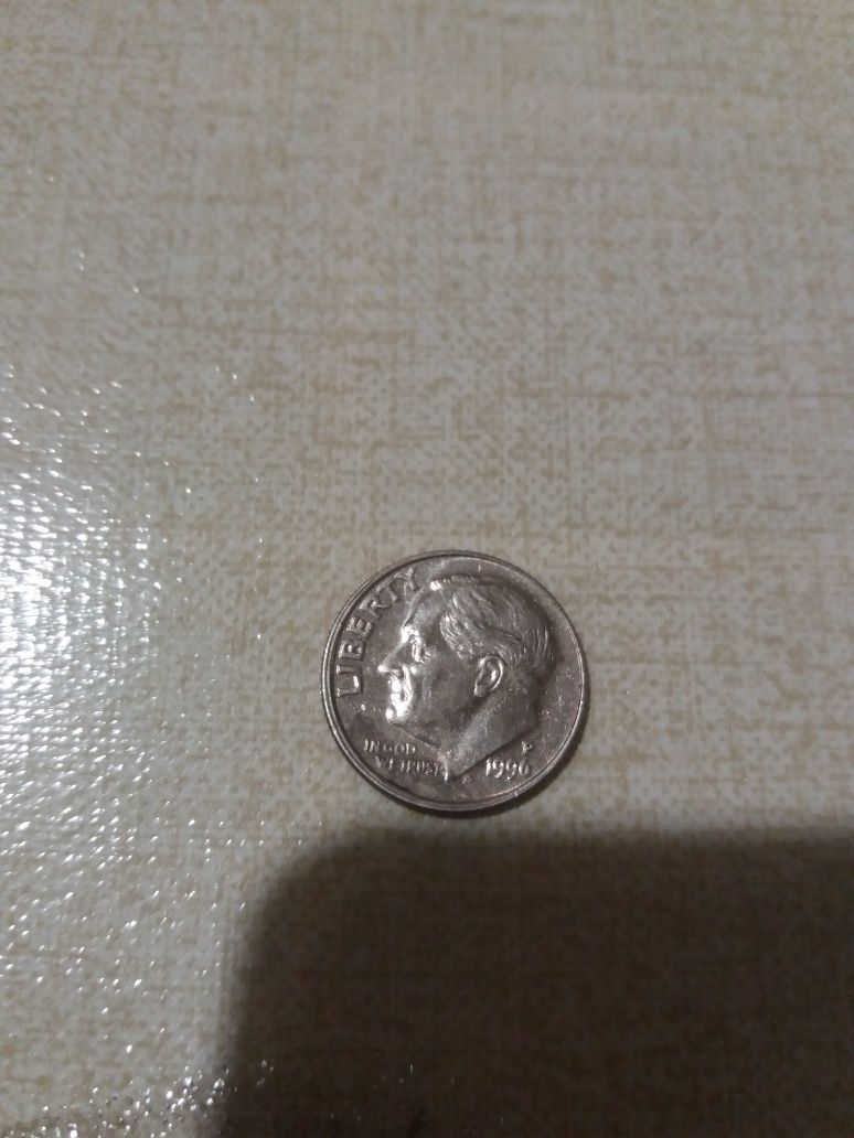 Продам монету   liberty one dime 1996p перевертыш.