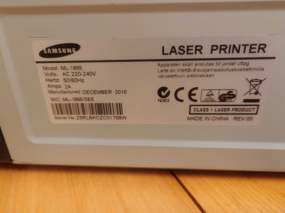 Samsung ML-1865 - przebieg 4493 - modyfikacja