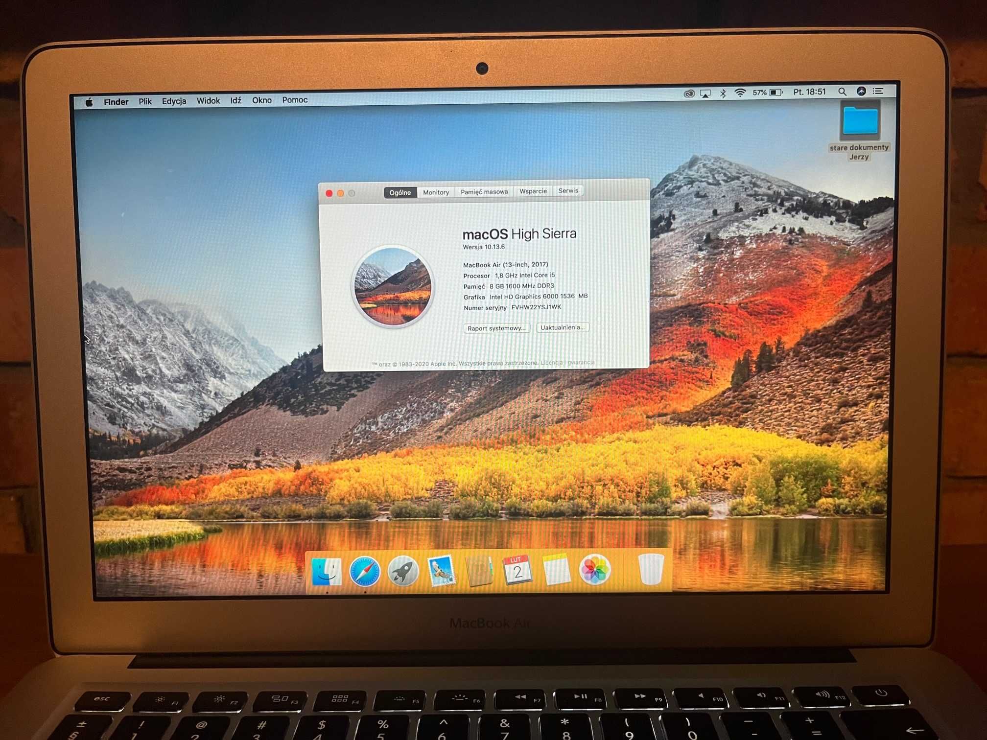 MacBook Air 2017, 13", 1,8 GHz Core i5, 8GB