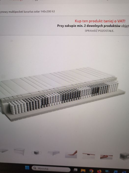 Materac sprężynowy 140x200 BRW