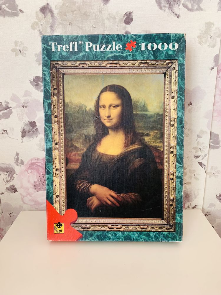 Mona Lisa Trefl 1000 stare puzzle vintage