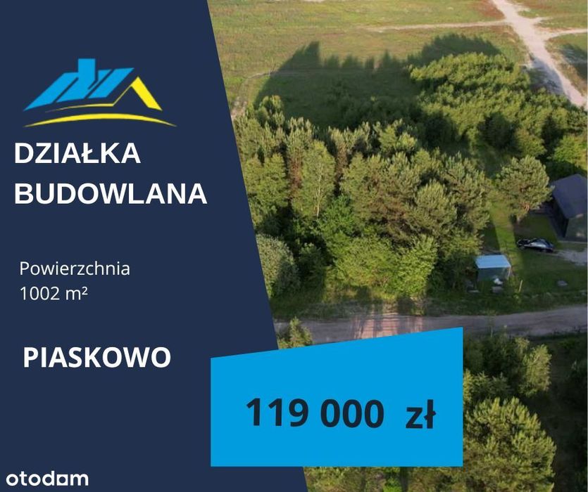 działka Piaskowo świetna lokalizacja blisko miasta