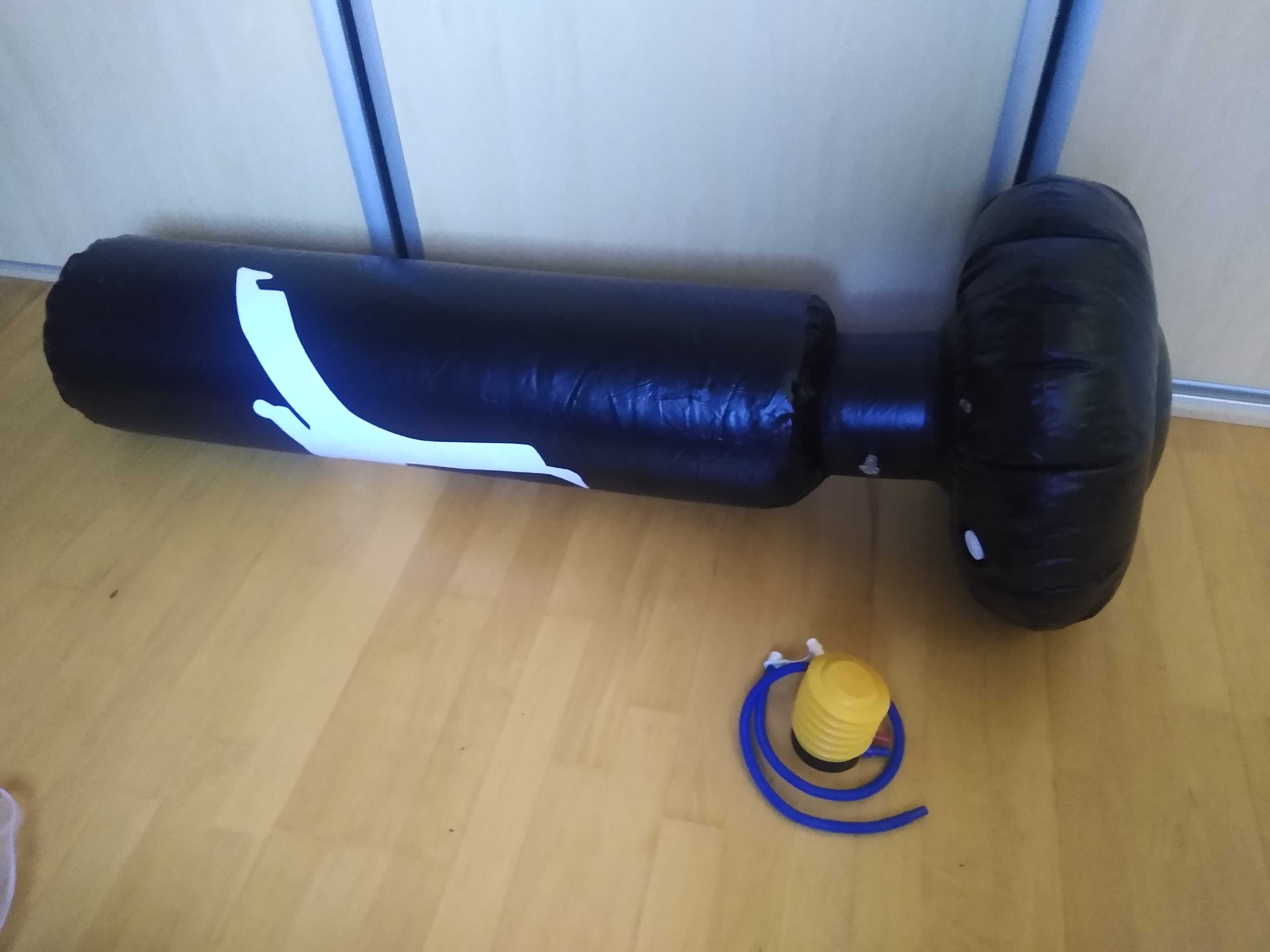 Nadmuchiwany worek bokserski, PVC, 160X65cm, czarny