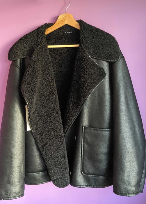 Дублянка Zara оверсайз нова чорного кольору S із нової колекції