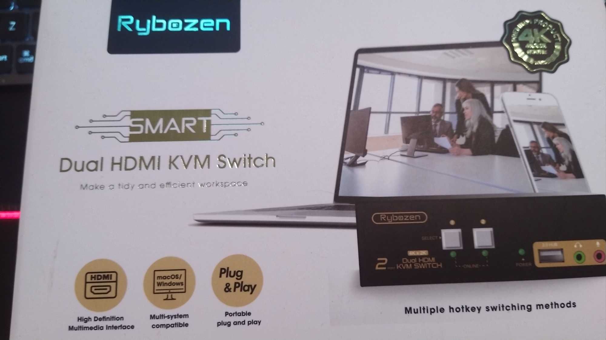 KVM 2 PC 2 Monitor 4k/2k