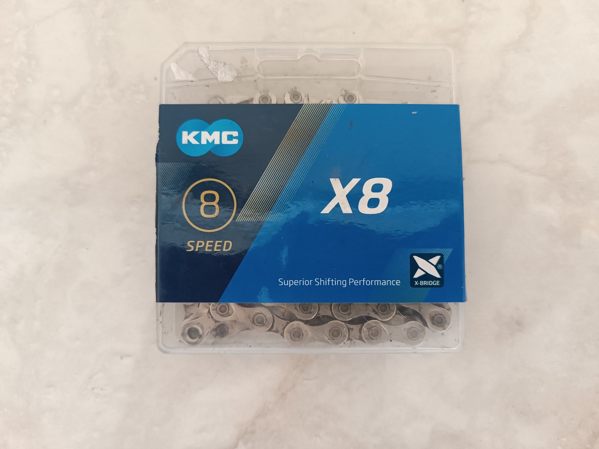 Цепь для велосипеда KMC x8 Silver ланцюг велосипедний