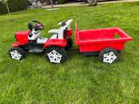 Traktor elektryczny dziecięcy z przyczepką, zdalne sterowanie
