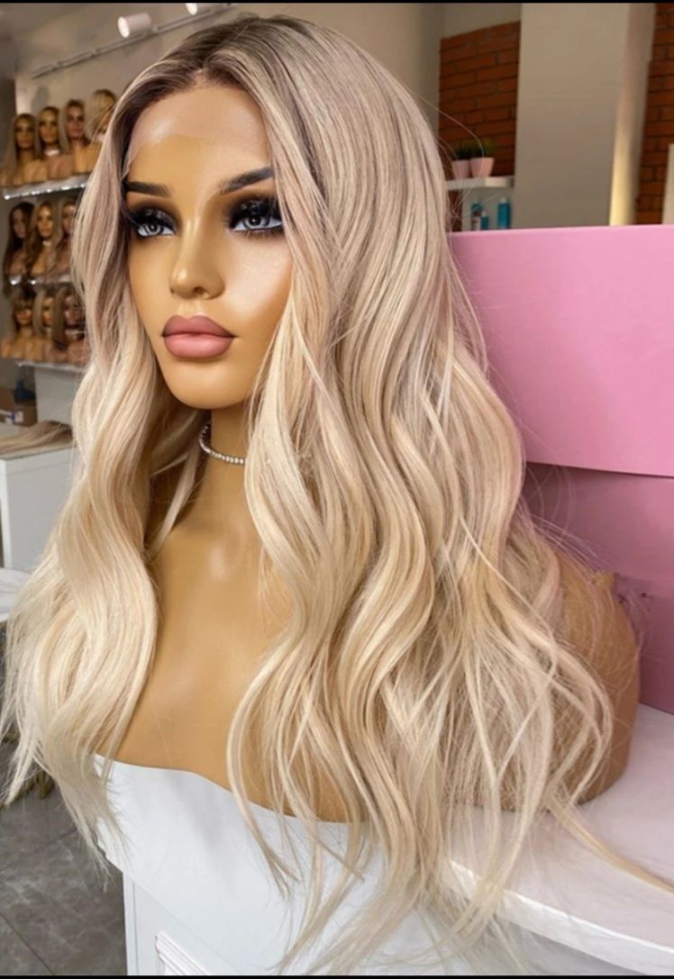 Peruka naturalna długa 70cm blond - rezerwacja