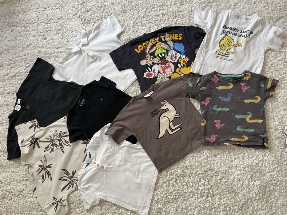 Zestaw paczka paka chłopiec jesień 110 Zara Tommy Hilfiger gratis 23sz