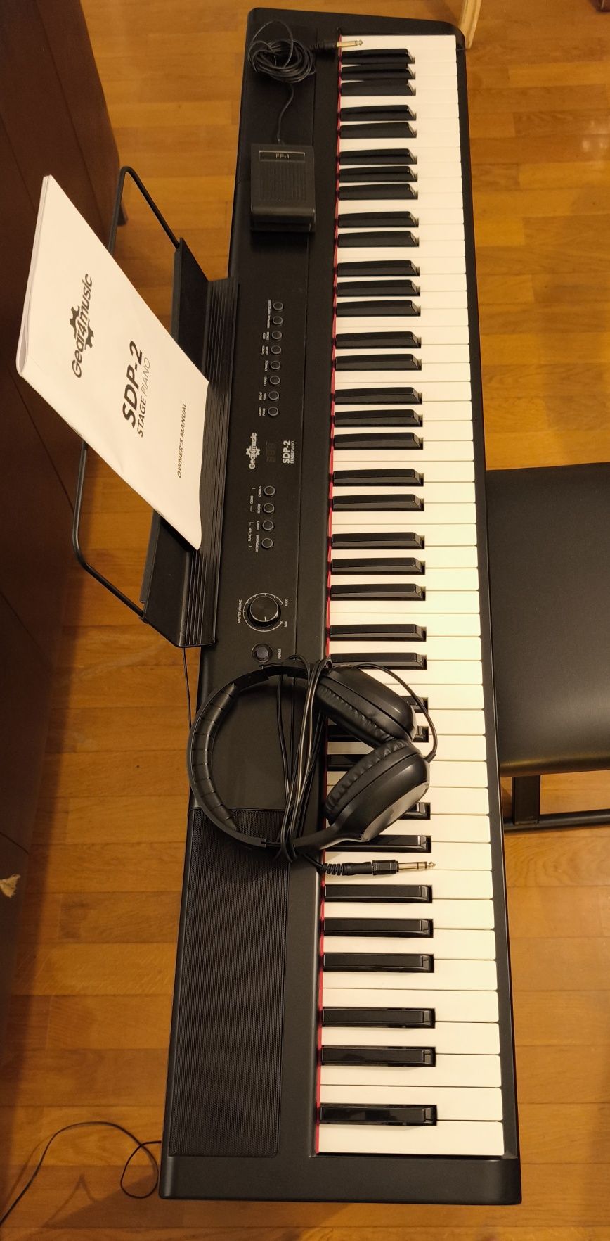 SDP-2 Piano de Palco Gear4music + Pacote Completo
