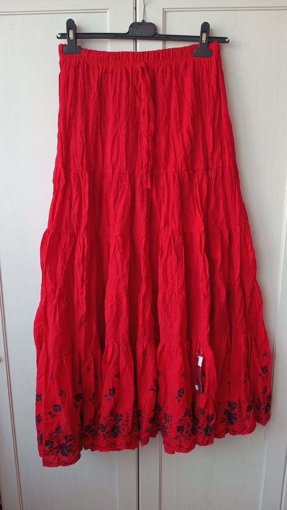 Maxi spódnica z bawełny 46