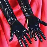 Rękawiczki Lateksowe latex Roz. M czarne na połowe przedramienia