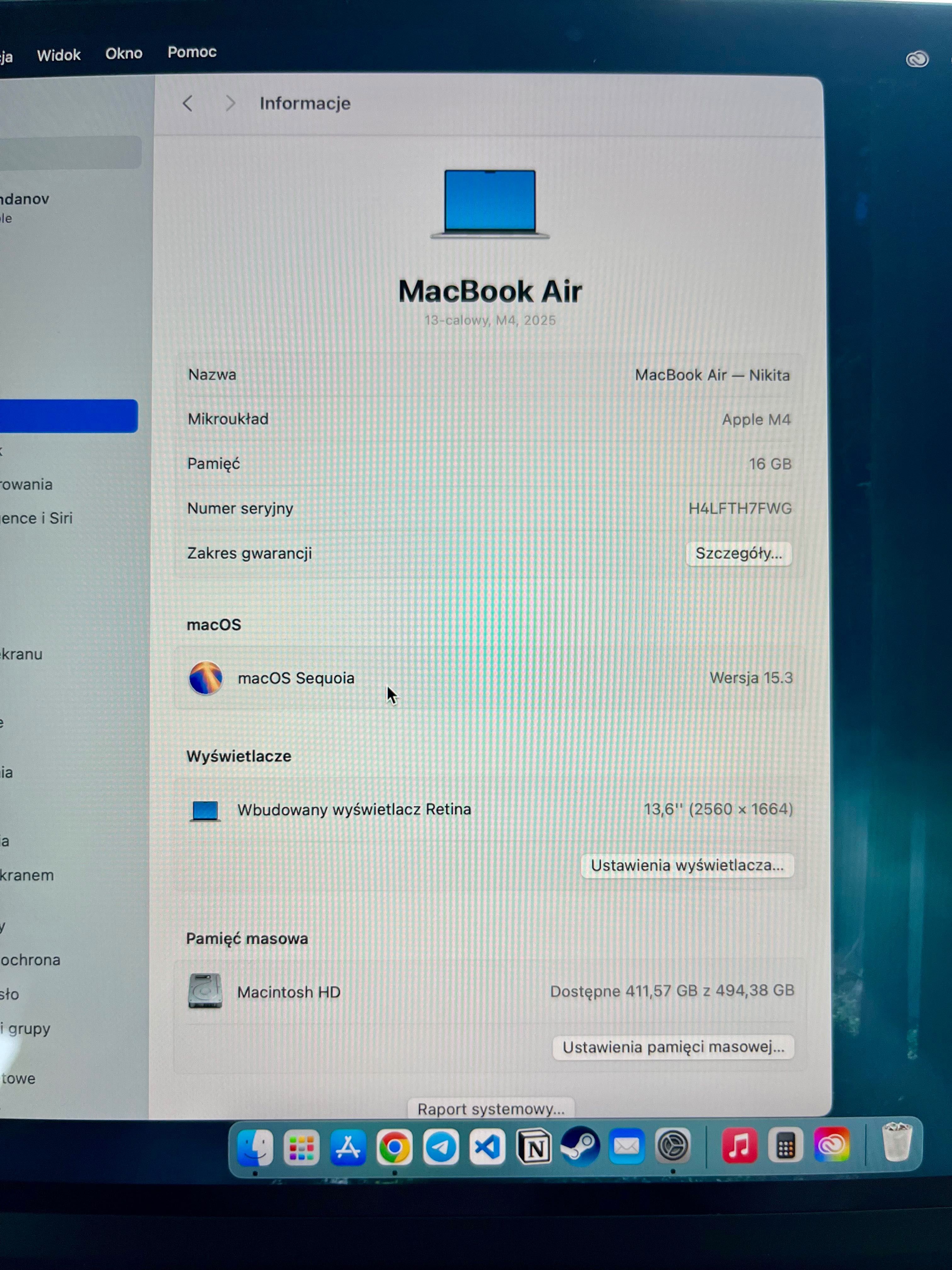 Macbook Air 13 M4 16/512