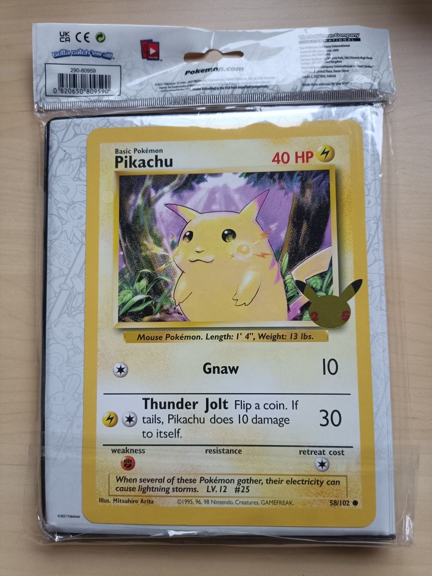 Pokemon TCG: 25th Anniversary Celebrations Album + Karta Pikachu