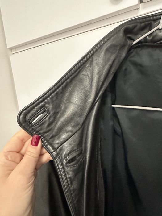 Kurtka skórzana damska czarna M L XL skóra vintage